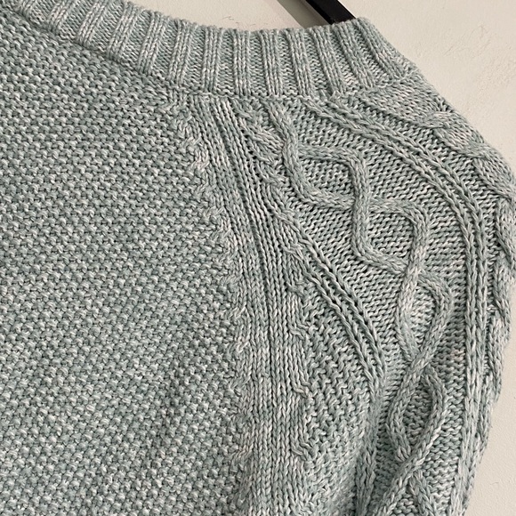 Gap Cotton Knit Sweater Heather Mint Green size M - Picture 8 of 8